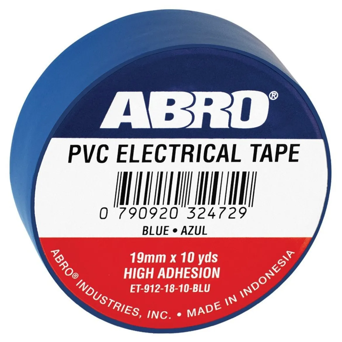 ABRO Electrical Tape 0.12mm x 18mm x 10 yds Blue (ET-912-18-10-BLU)