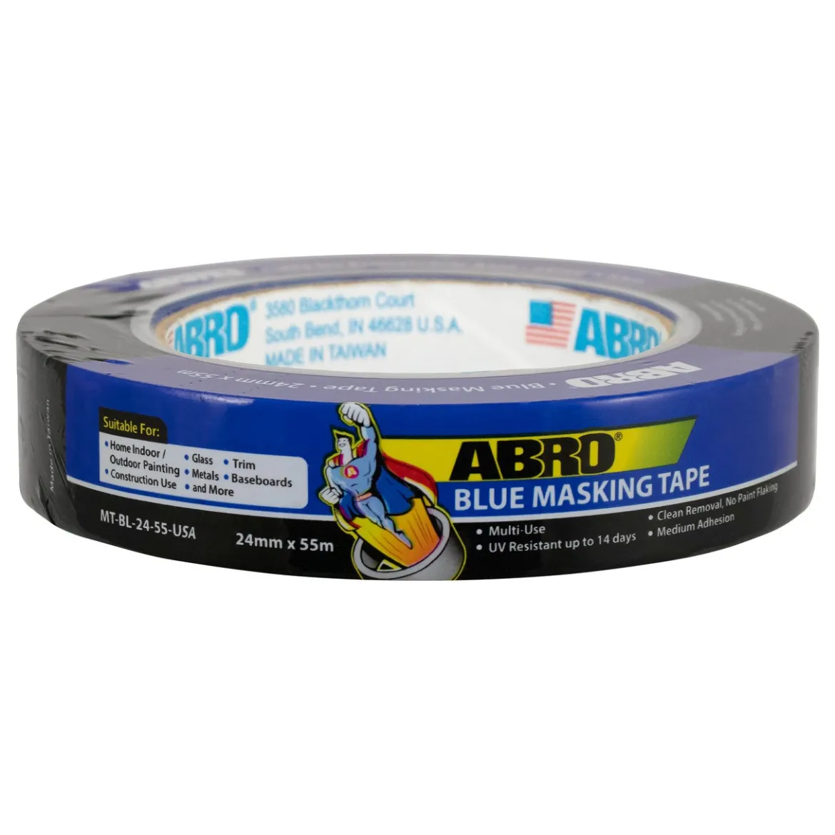 ABRO Masking Tape Blue 24mm x 55M (MT-BL-24-55-USA)