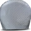 ADCO Diamond Plated Steel Vinyl Tyre Gard Wheel Cover Size 2 30"-32" (ADO3752)