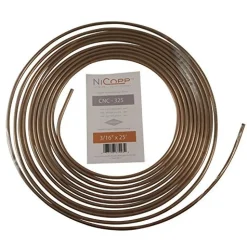 AGS Company Nickel Copper Brake Line Tubing Coil 3/16" x 25' (CNC-325)