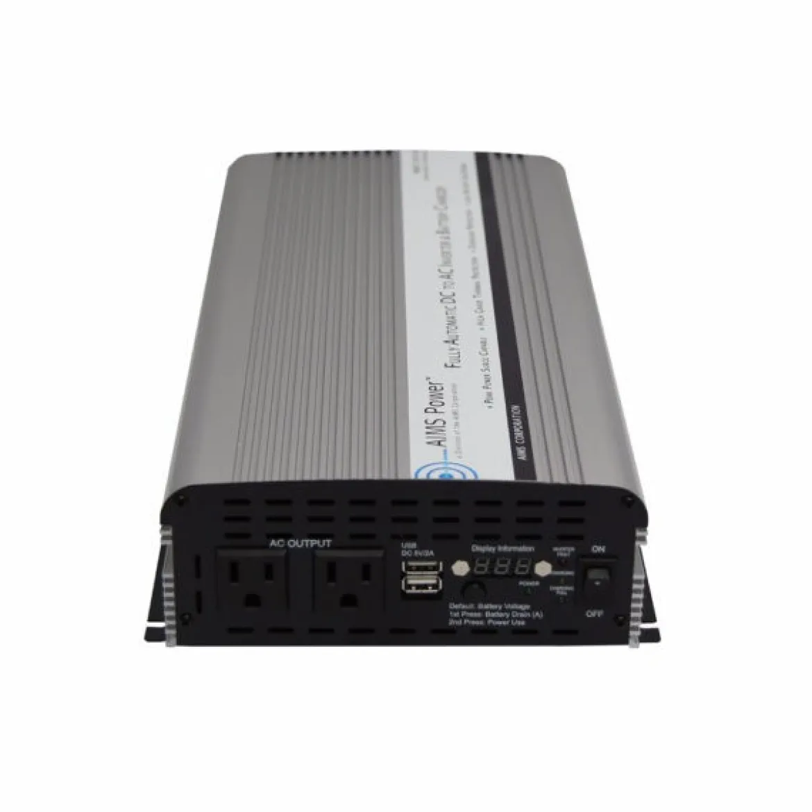 Aims Power 1500 Watt Power Inverter With Battery Charger And Transfer Switch (PWRIC150012W)