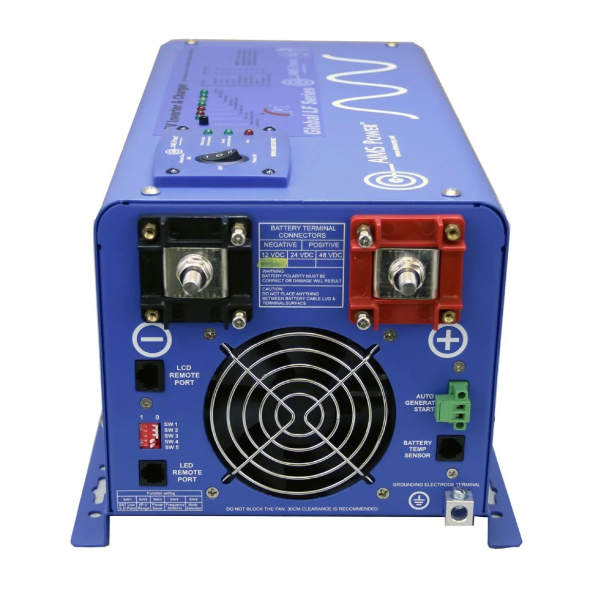 AIMS Power 2000 Watt Pure Sine Inverter Charger (PICOGLF20W12V120VR)