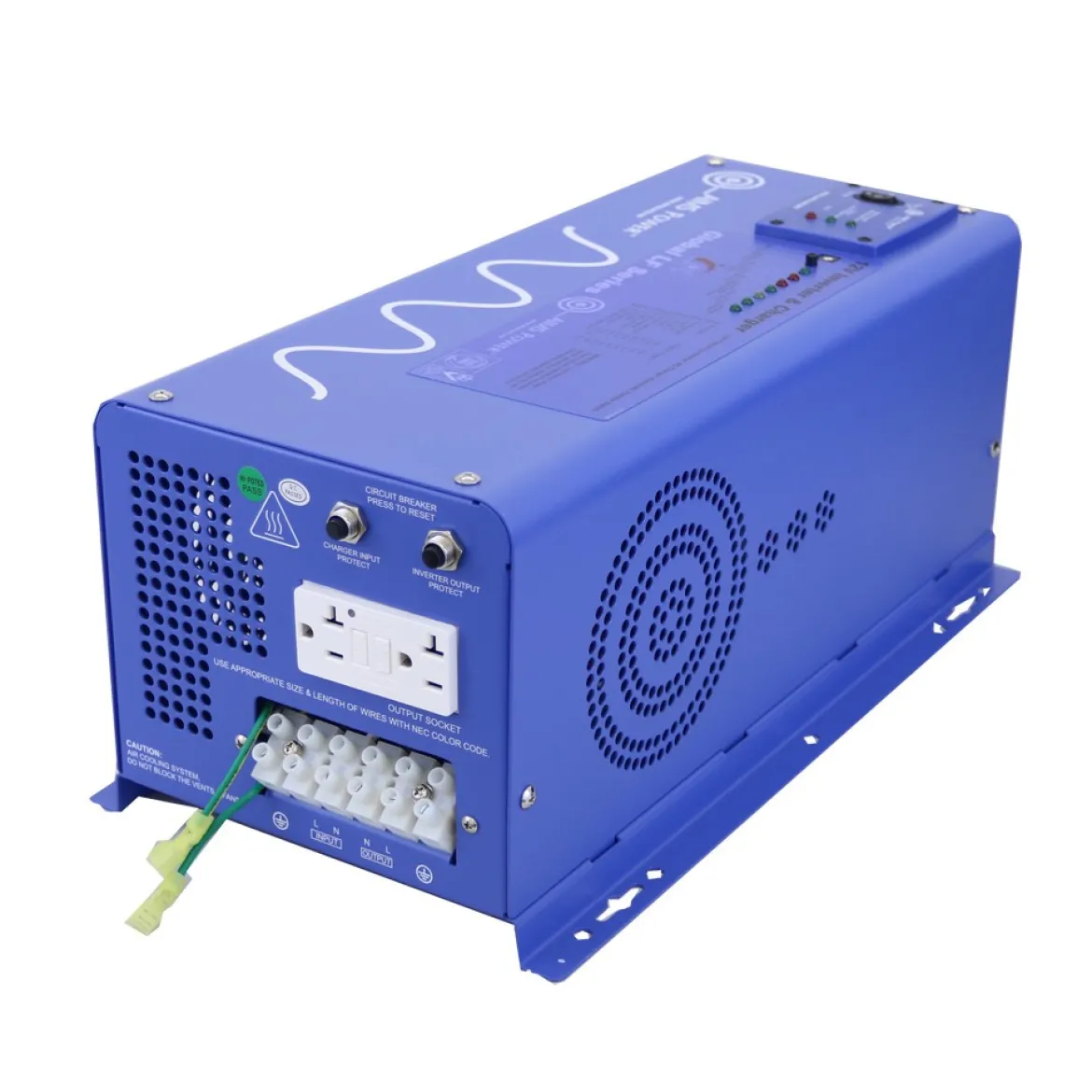 AIMS Power 2000 Watt Pure Sine Inverter Charger (PICOGLF20W12V120VR)