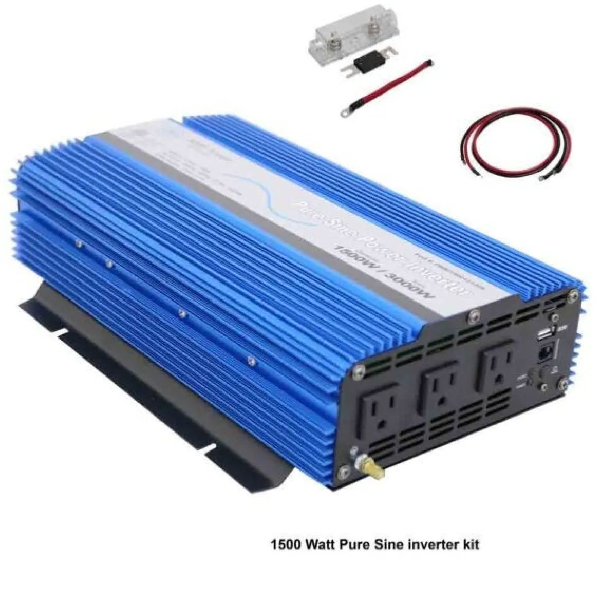 Aims Power 1500 Watt Pure Sine Power Inverter Kit (KITPWRI150012S)