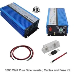 Aims Power 1000 Watt Pure Sine Power Inverter Kit (KITPWRI100012S)