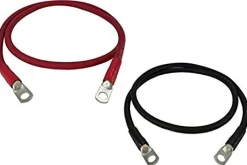 AIMS Power Inverter Cable 1/0 AWG Copper Power 2 ft Set (CBL02FT1/0)