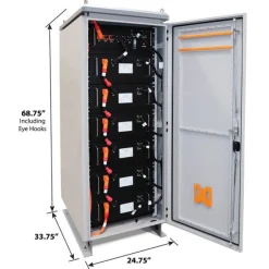 Aims Power Kit Hybrid Pure Sine Inverter & Lithium Battery Cabinet - 9.6 Kw Output 15 Kw Solar Capacity (KITHY96230BAT)