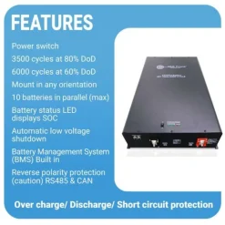 Aims Power Off Grid / Back Up 8000 Watt Pure Sine Inverter Charger Split Phase 120V/240V & 48V Battery (KITC-8K48240)