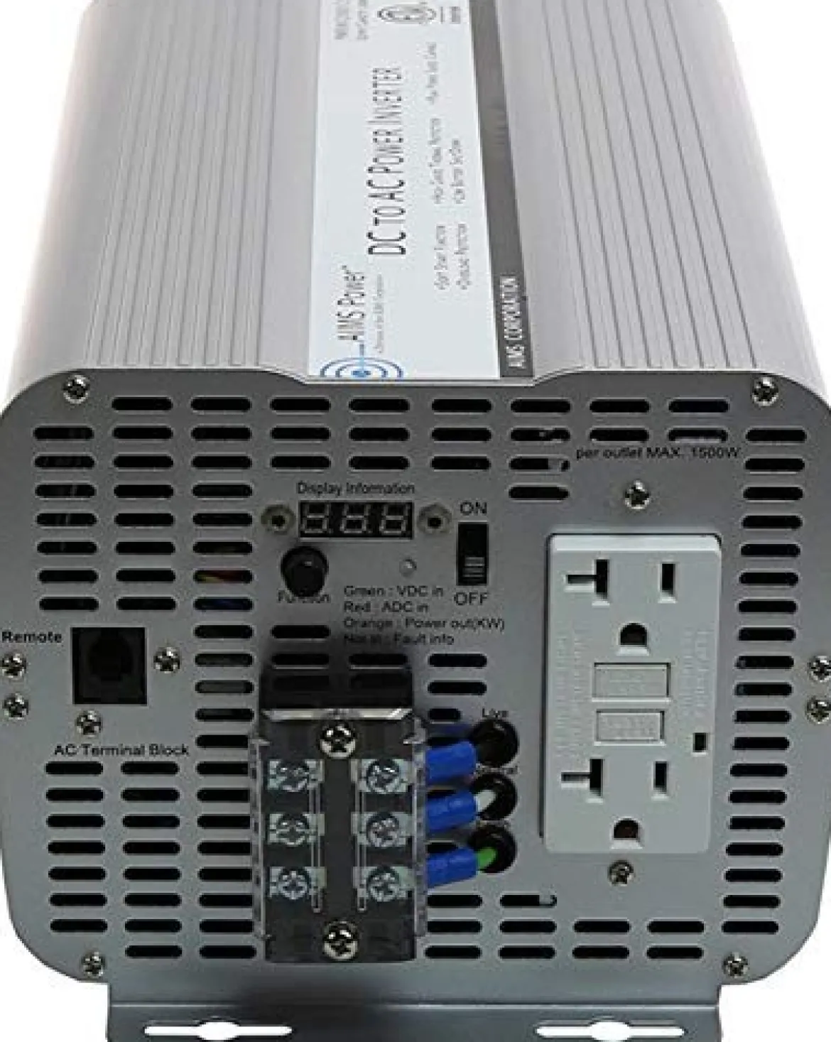 AIMS Power 2000W Modified Sine Wave Inverter 12V DC to 120V (PWRINV200012120W)
