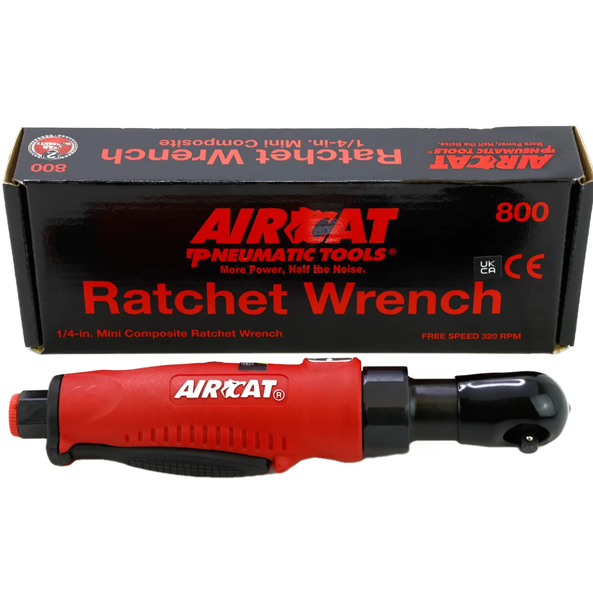 AirCat 800 1/4" Quiet Composite Ratchet with Single Pawl Mechanism (800)