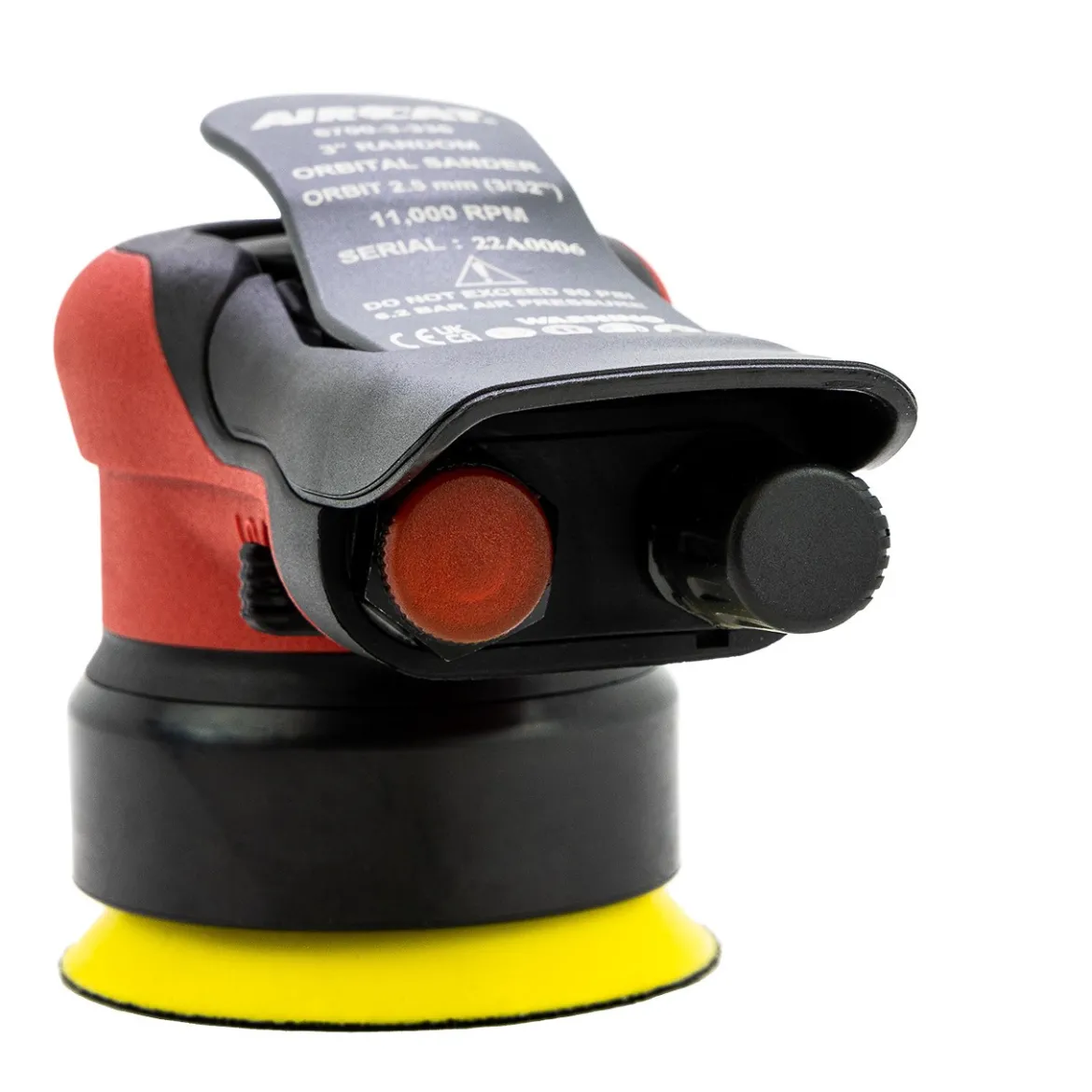 AirCat 3" Orbital Palm Sander and Polisher for Smooth Finishing (6700-3-336)