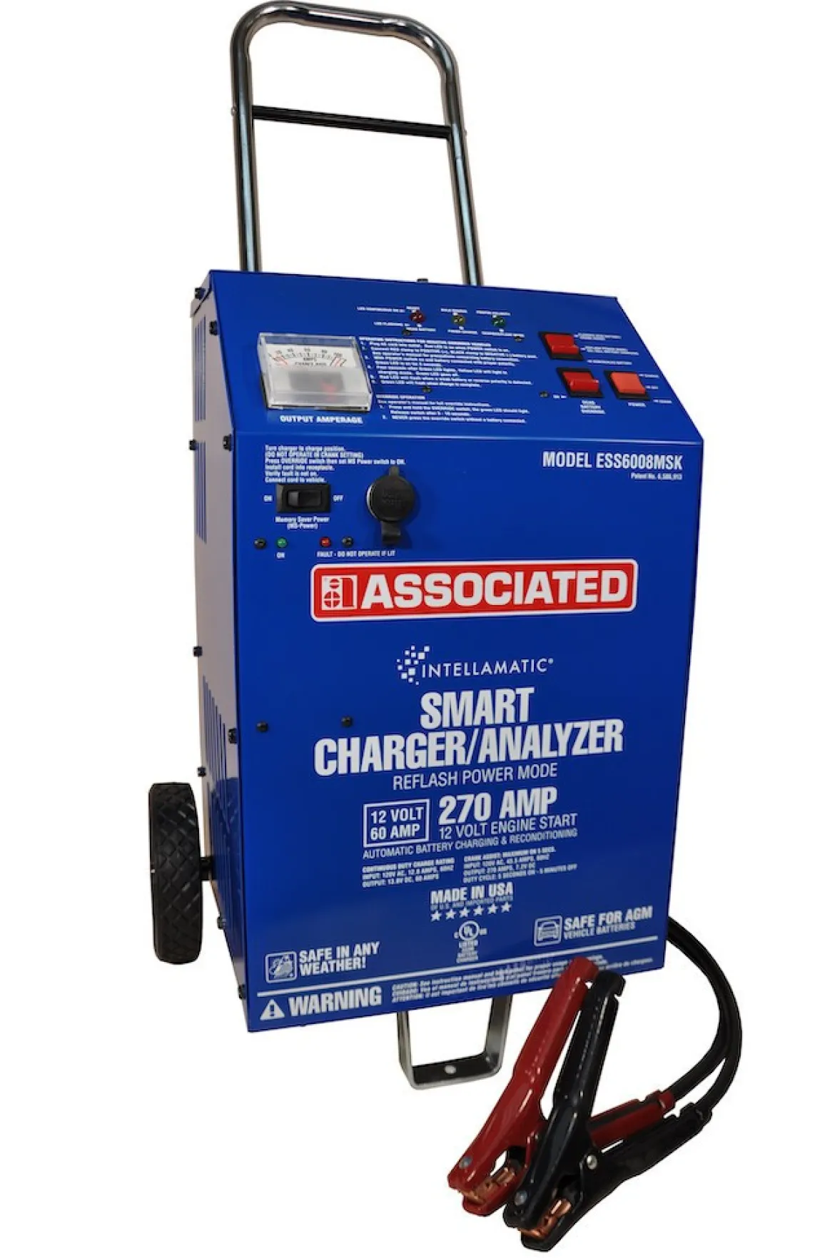 Associated Charger 12V 60A Intellamatic Wheels with 15A Memory Saver + MS6209-12 + CC6212 (ESS6008MSK)