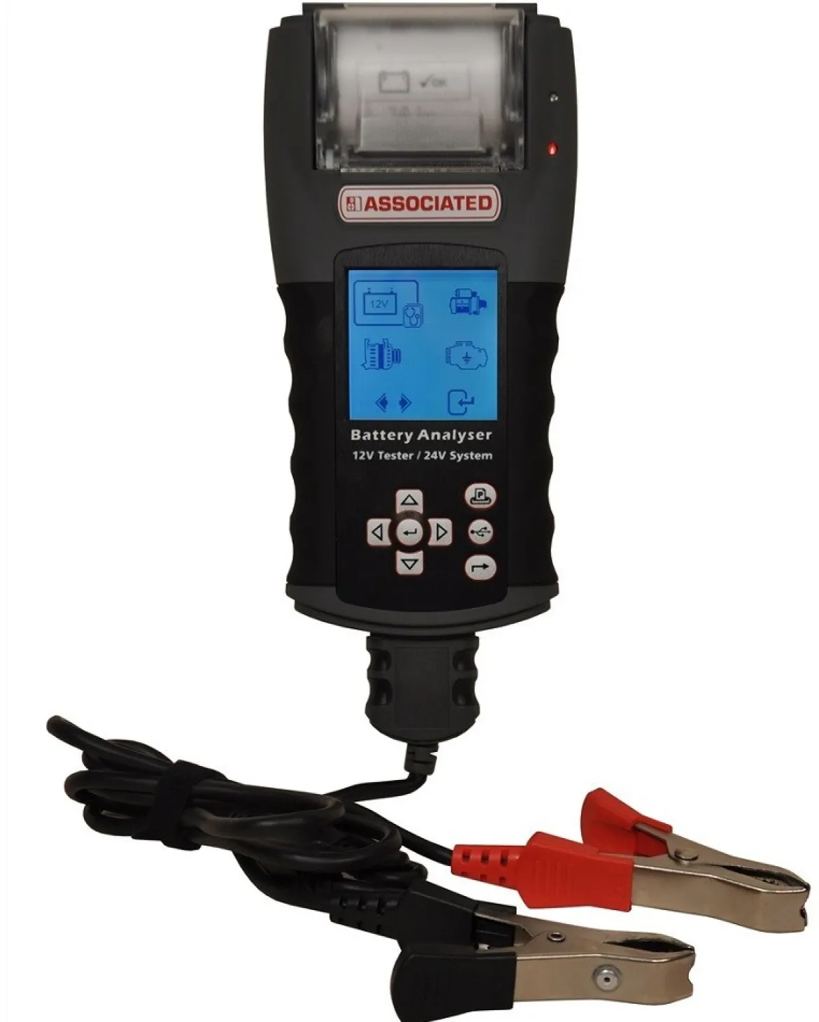 Associated 12/24V Battery Tester with Printer (12-2415)