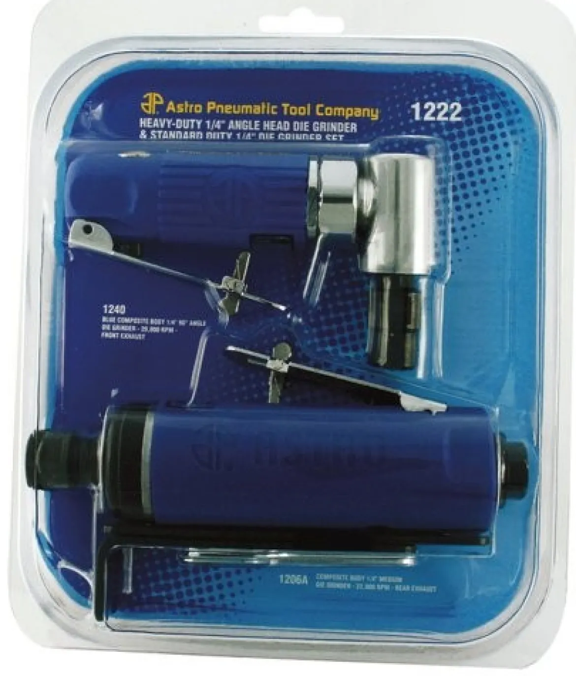 Astro Pneumatic Blue Composite Body Angle and Medium Die Grinder (1222)