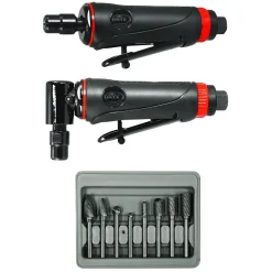 Astro Pneumatic Onyx 3 Piece Die Grinder Kit w/ 90° Grinder and Carbide Burr (219)