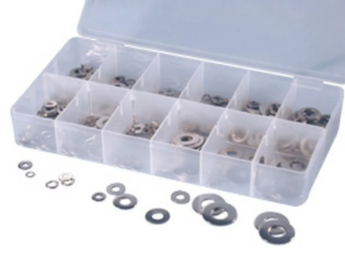 ATD Tools 360 SS Lock/Flat Washer Assortment, 350 pc.
