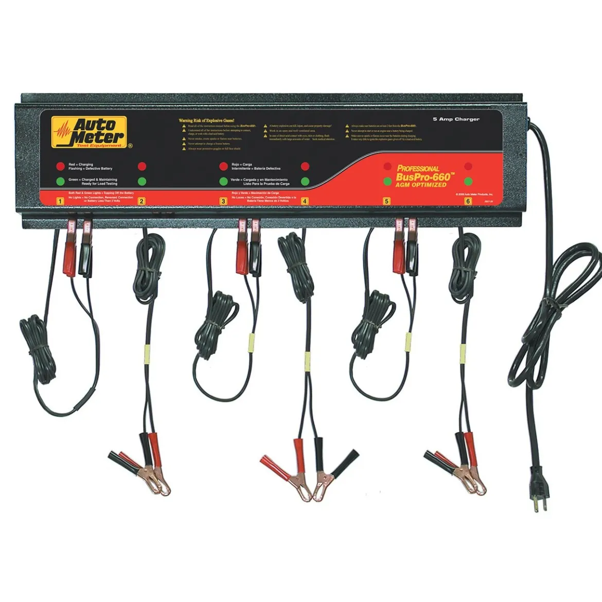 AutoMeter 6 Station Charger 5 Amps per Station 120V AGM (BUSPRO-660)
