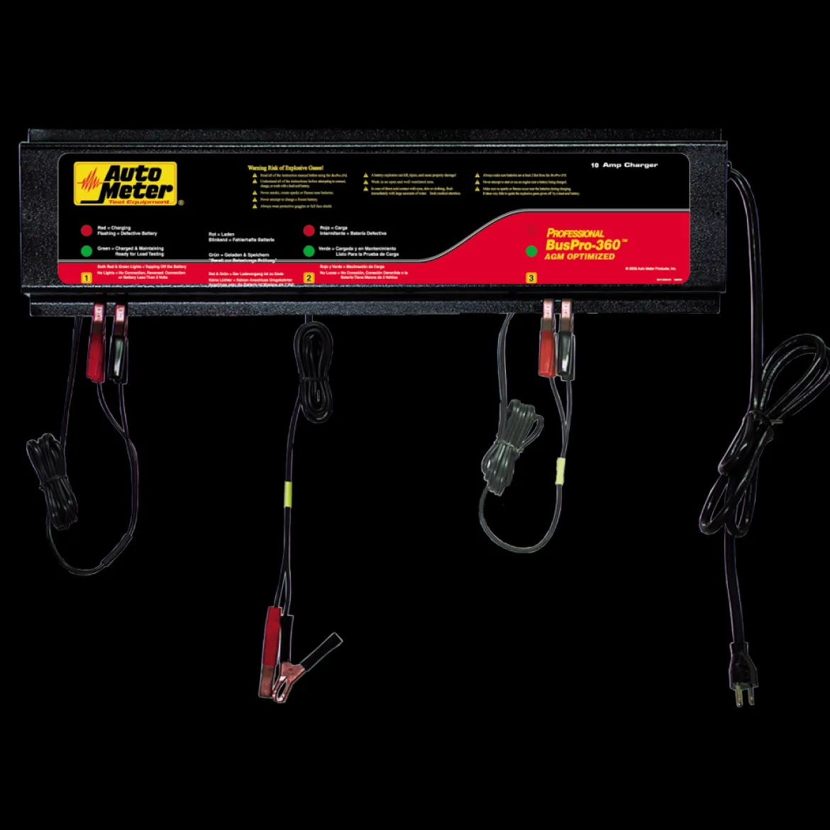 AutoMeter 3 Station Charger 5 Amps per Station 120V AGM Battery Optimized (BUSPRO-360)