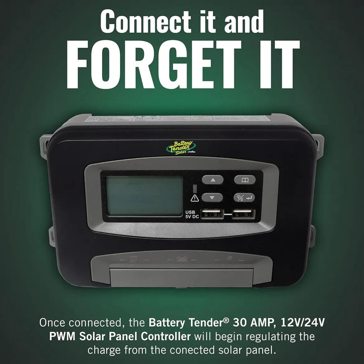 Battery Tender 30A PWM Solar Charge Controller (12V/24V) (021-1178)