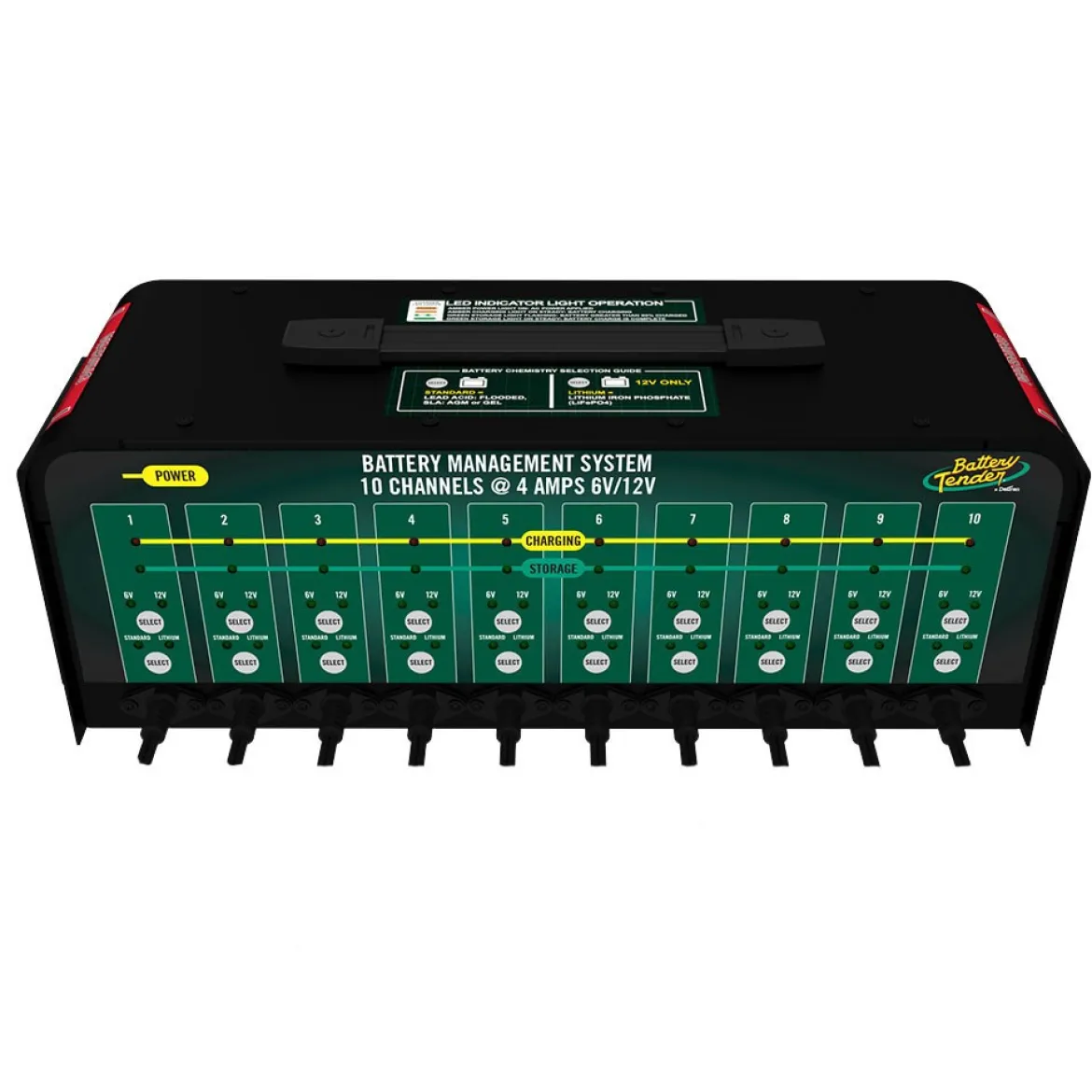 Battery Tender 10-Bank 6V/12V 4A Selectable Charger (021-0134-DL-WH)