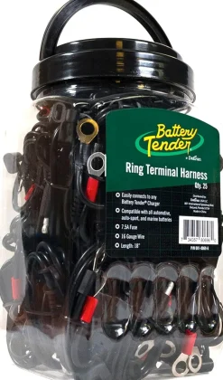 Battery Tender Ring Terminal Harness Cables - 25 Pack, 18