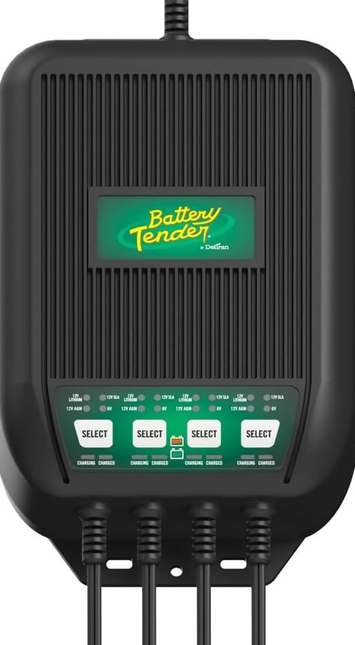 Battery Tender WaveCharge 12A 4-Bank Charger, 3A per bank, 6V/12V (022-1004-DL-WH)
