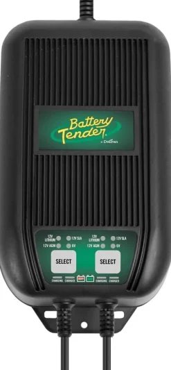 Battery Tender WaveCharge 6A 2-Bank Charger, 3A per bank, 6V/12V (022-1002-DL-WH)