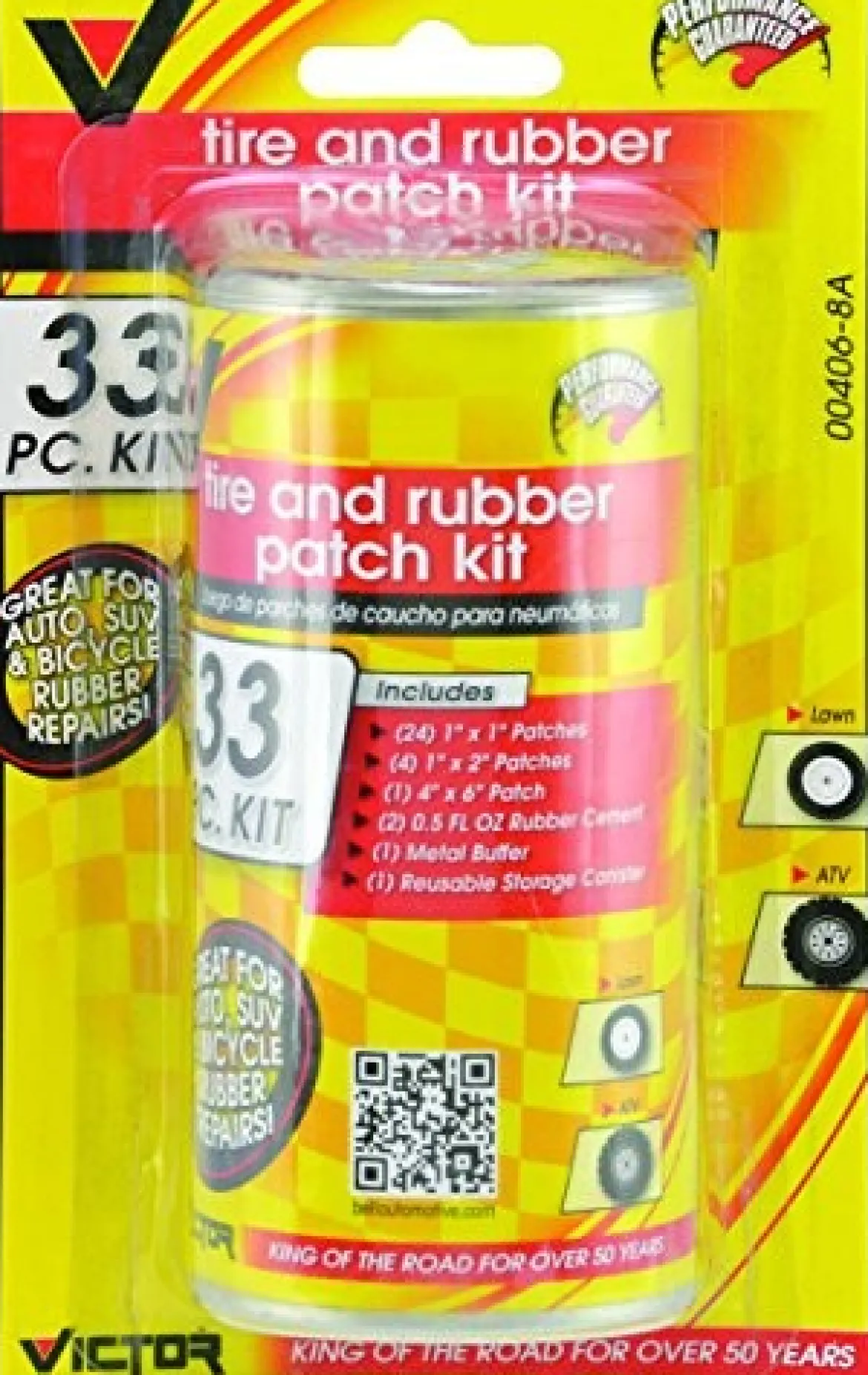 Bell Automotive 33 Piece Tire and Rubber Patch Kit (22-5-00406-8A)
