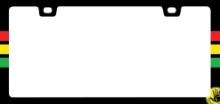 Bell Automotive Black/Multi Rasta License Plate Frame (22-1-70334-8)