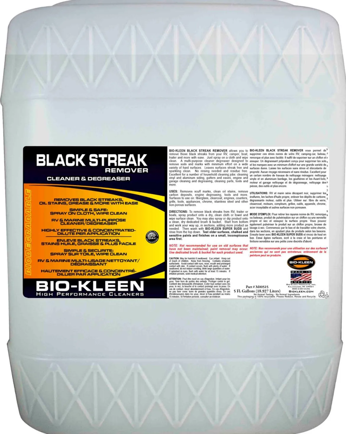 Bio-Kleen Black Streak Remover 5 gal (BKNM00515)
