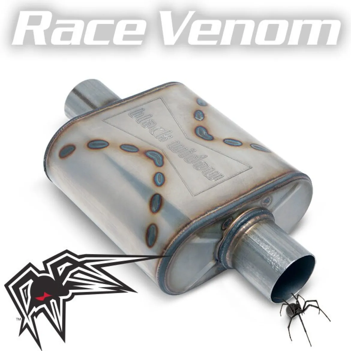 Black Widow Exhaust Race Venom Series 3.5" Muffler (BW0011)