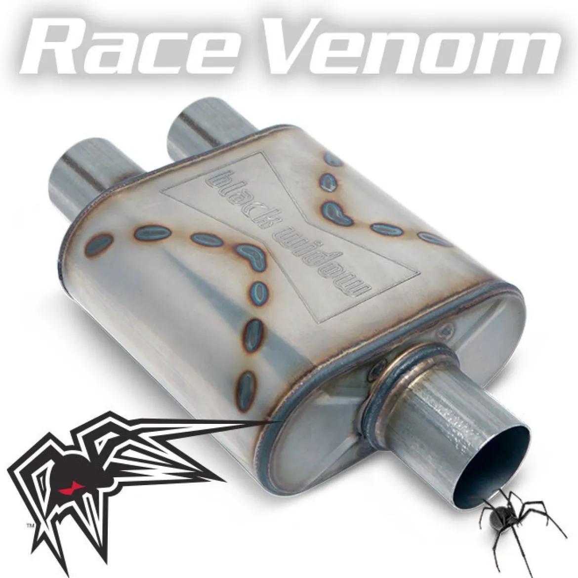 Black Widow Exhaust Race Venom Series 3" Muffler (BWSDR)