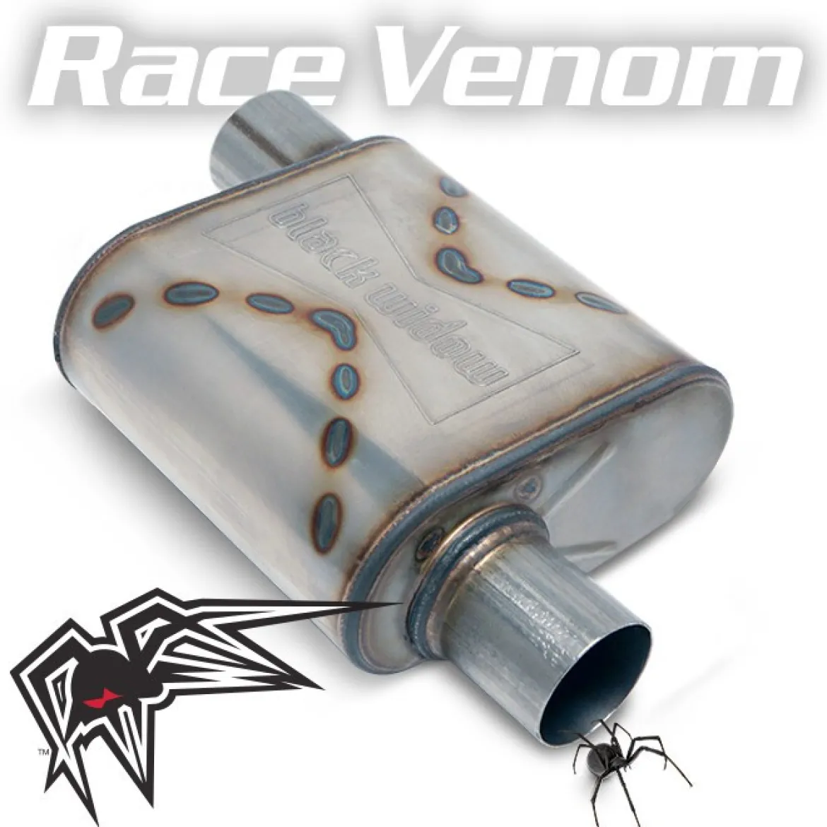 Black Widow Exhaust Race Venom Series 2.5"/3" Muffler (BWOOR)