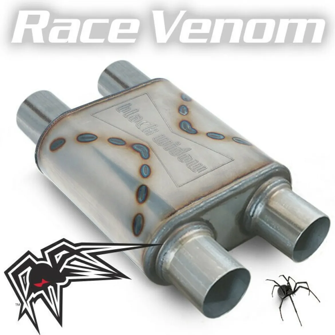 Black Widow Exhaust Race Venom Series 2.5"/3" Muffler (BWDDR)