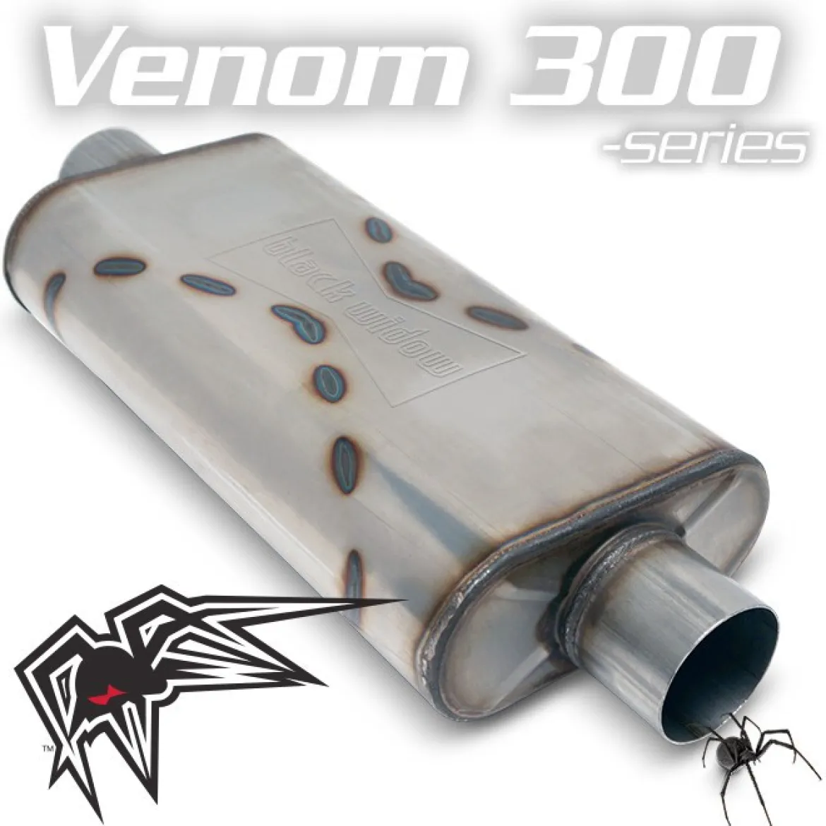 Black Widow Exhaust Venom 300-Series 3" Muffler (BW004)