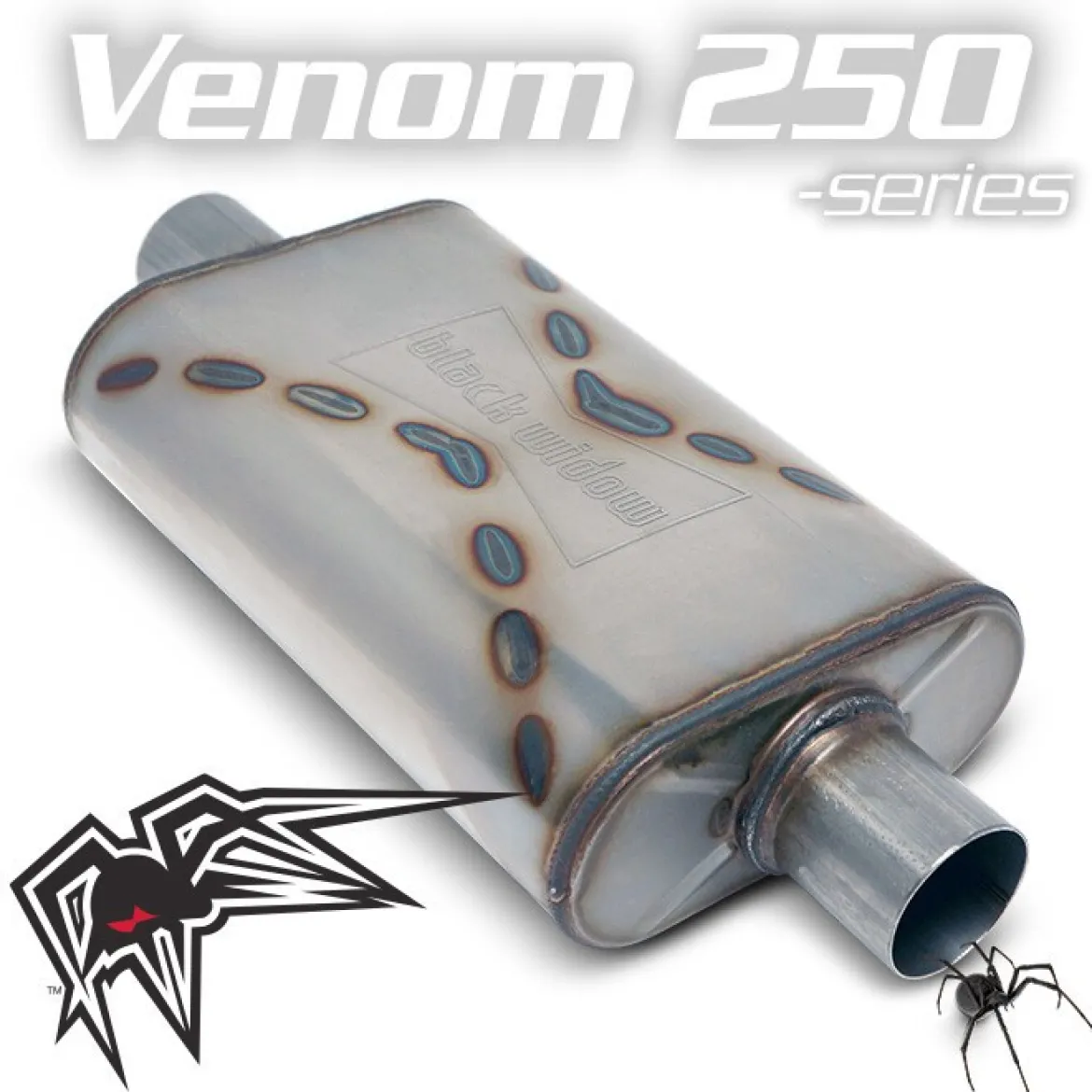 Black Widow Exhaust Venom 250-Series 3" Muffler (BW002)