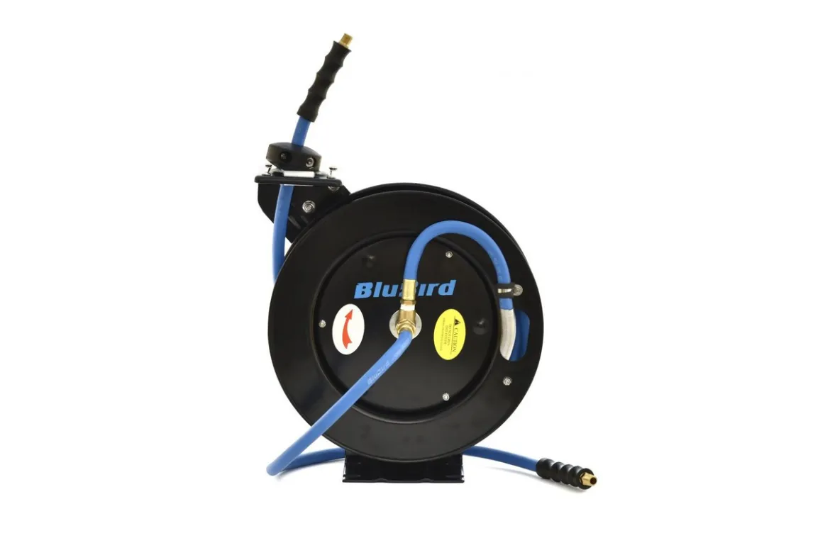 BluBird Heavy Duty Rubber Air Hose Reel 3/8" x 25', 50', 75' (BBRHD38)