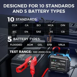 BTMobile Lite 12V Wireless Battery & System Tester with Bluetooth 4.0 (TD52110009)