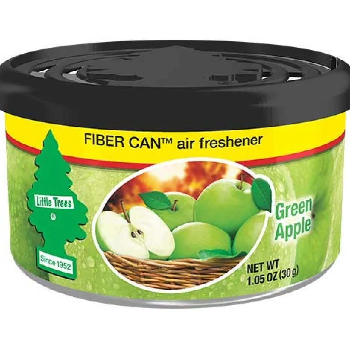 Car Freshner UFC-17816-24 Little Trees Air Fresheners Green Apple Fiber, 4 Pack