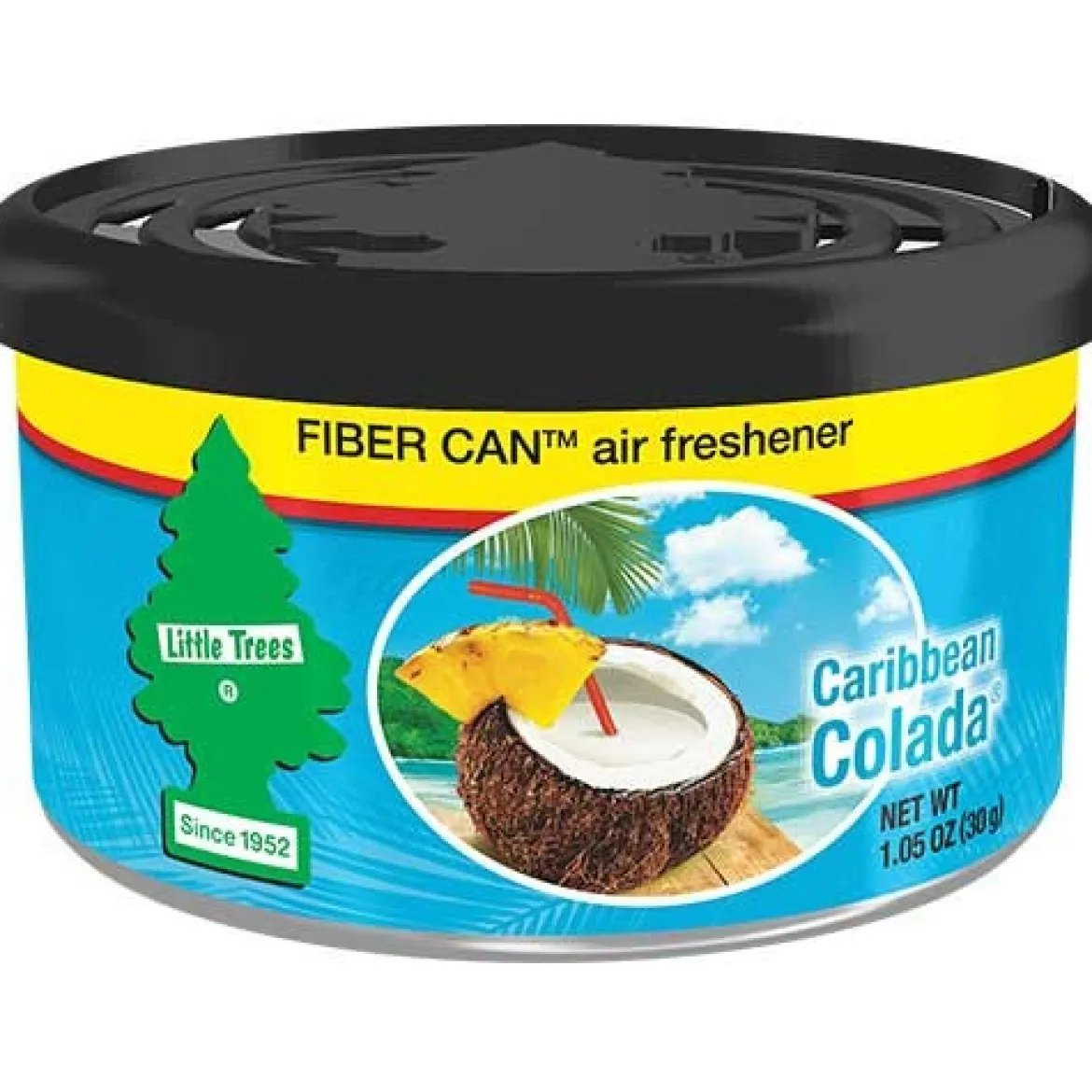 Car Freshner UFC-17824-24 Little Trees Air Fresheners Caribbean Colada, 4 Pack