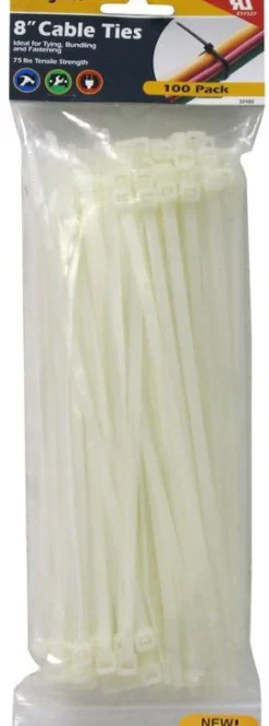 CargoLoc Cable Ties - 8", 100 Pack, Natural (32482)