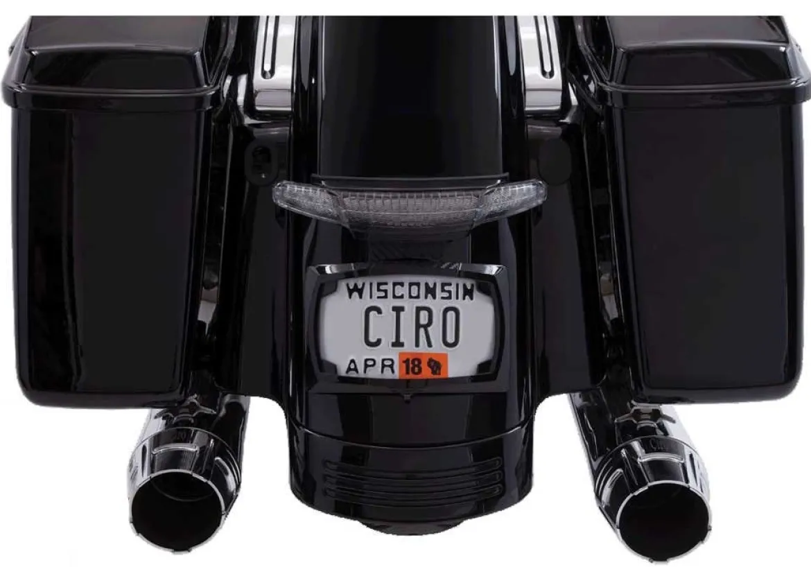 Ciro Latitude Taillight And License Plate Frame Holder - Black (40054)