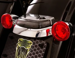 Ciro Lightstrike Chrome Crown Rear Led Strip Taillight 14-20 Harley (40153)