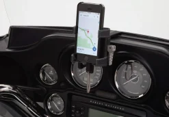 Ciro Smartphone/Gps Holder, Black Fairing Mount With Charger (50216)