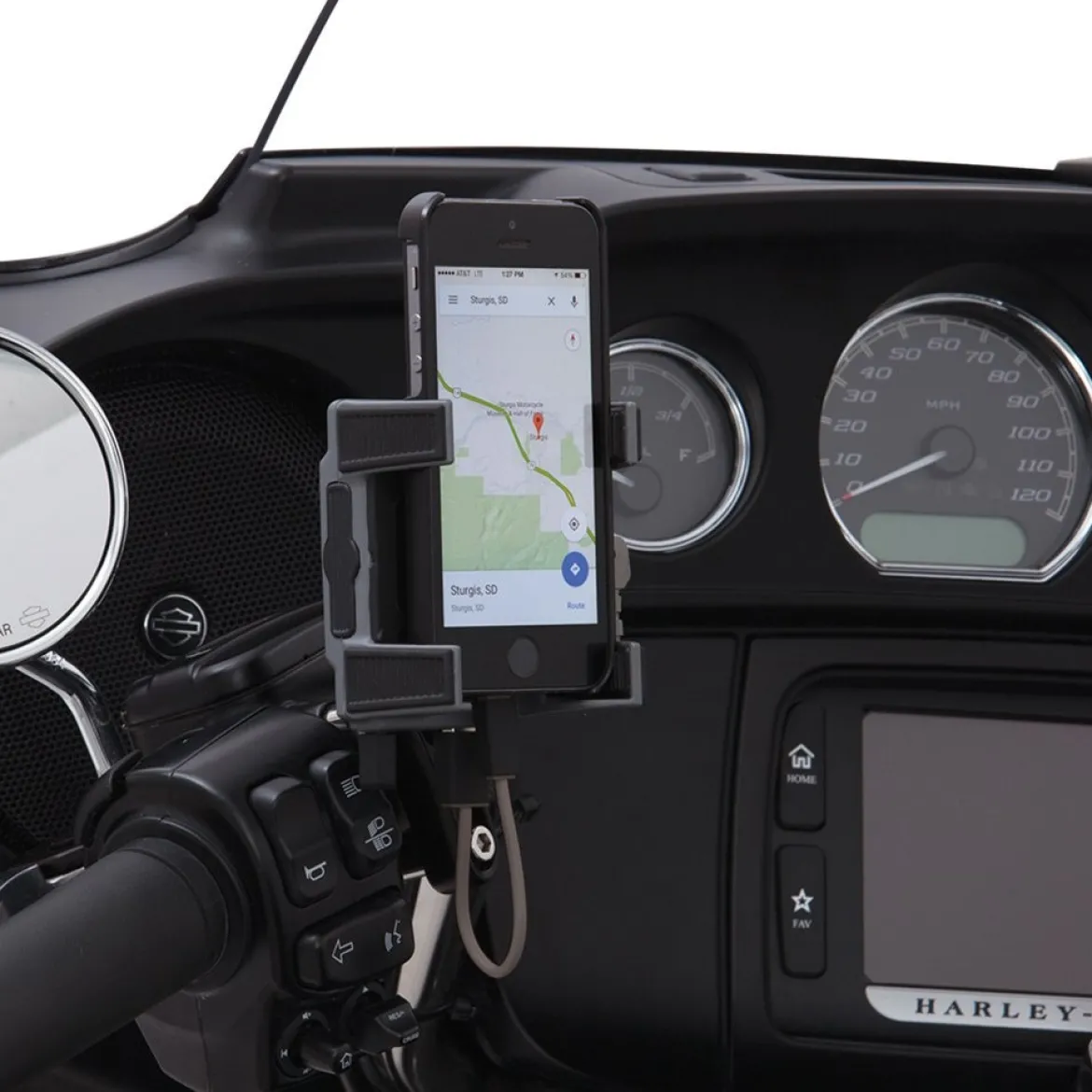 Ciro Smartphone/Gps Holder (Black Perch Mount With Charger (50211)