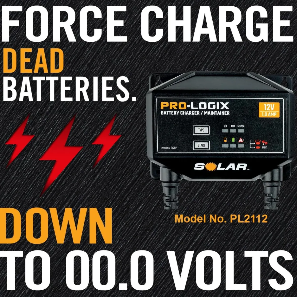 Clore Automotive 1.0 Amp 12V Battery Charger / Maintainer (PL2112)