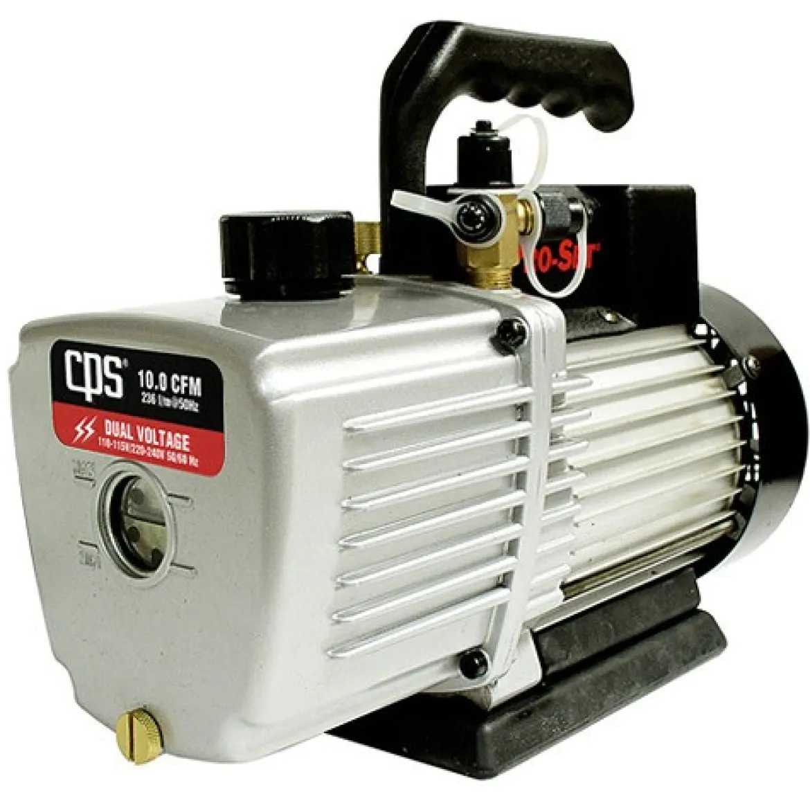 CPS Products 10 CFM Two-Stage, Dual Voltage (115/230V) Vacuum Pump w/Gas Ballast Valve (VP10D)