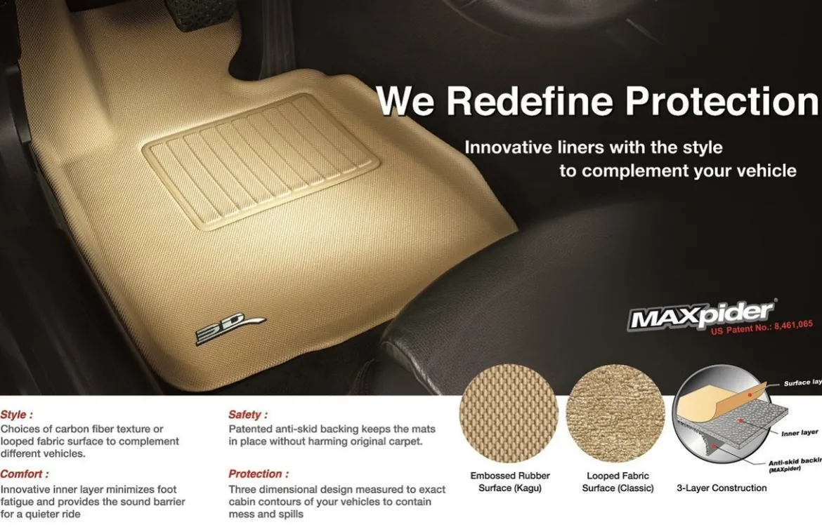 3D MAXpider First Row All-Weather Floor Mats, Gray (L1CH08711501)