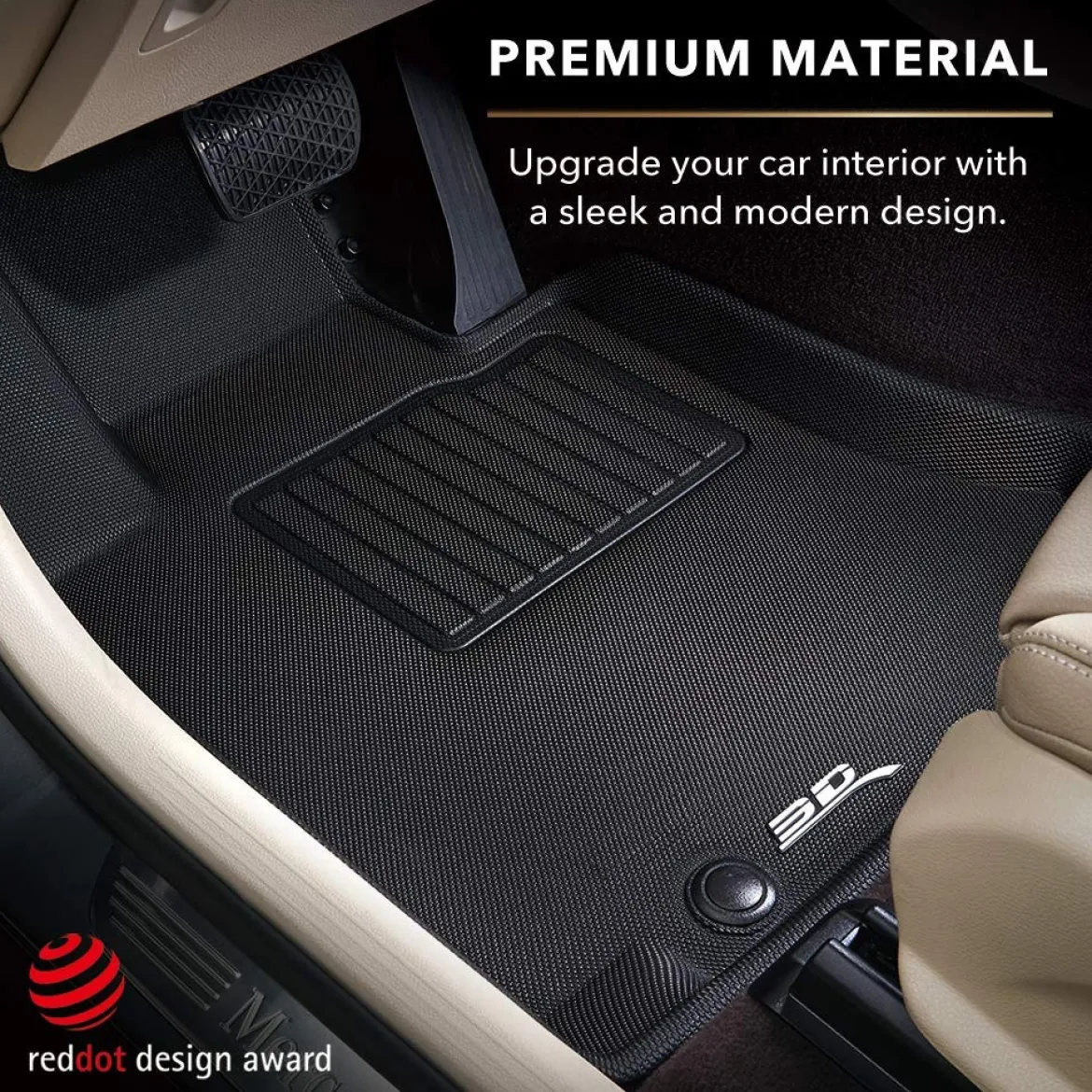 3D MAXpider 1St Row, 2Nd Row All-Weather Floor Mats, Black (L1HD07401509)