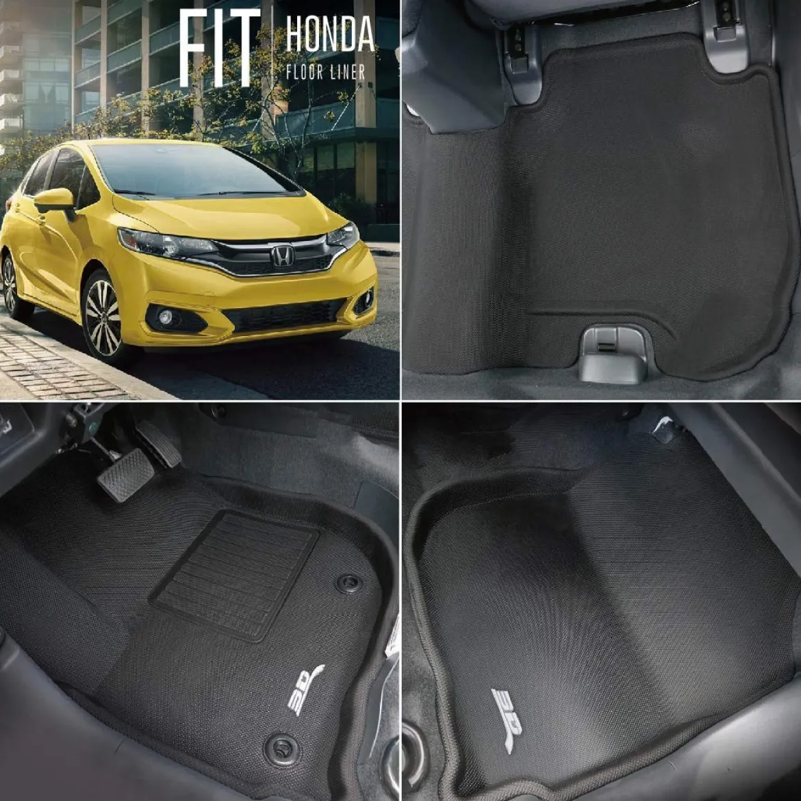 3D MAXpider 1St Row, 2Nd Row All-Weather Car Floor Mats Liners (L1HD05501509)
